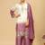 Onion Pink Color Front Embroidery Beads Work With Cut-work Padding Star Georgette Kurti Set
