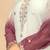 Onion Pink Color Front Embroidery Beads Work With Cut-work Padding Star Georgette Kurti Set