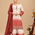 Light Brown Color Front Embroidery Beads Work With Cut-work Padding Star Georgette Kurti Set