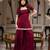 Maroon Color Front & Back Mirror Work With Drawstring Pattern Faux Georgette Kurti Set