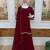 Maroon Color Front & Back Mirror Work With Drawstring Pattern Faux Georgette Kurti Set