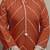 Cotton orange print, mirror & shell tassel work kurta pant dupatta