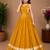 Mustard Color Fancy Plain Lehenga With Lace Patti Work Blouse For Navratri - full stitched free size