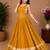 Mustard Color Fancy Plain Lehenga With Lace Patti Work Blouse For Navratri - full stitched free size