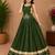 Mehendi Color Fancy Plain Lehenga With Lace Patti Work Blouse For Navratri - full stitched free size