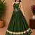 Mehendi Color Fancy Plain Lehenga With Lace Patti Work Blouse For Navratri - full stitched free size
