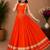 Orange Color Fancy Plain Lehenga With Lace Patti Work Blouse For Navratri - full stitched free size