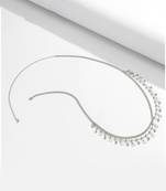 Silver plated cz studded layer waist belly chain adjustable kamar bandh jewellery gift