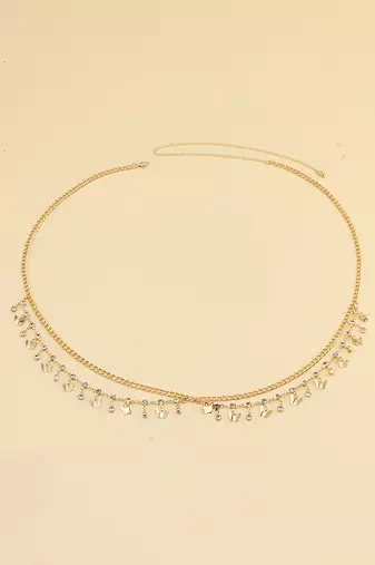 Butterfly style gold plated waist chain dress body belt kamar bandh belly chain