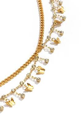 Butterfly style gold plated waist chain dress body belt kamar bandh belly chain 3