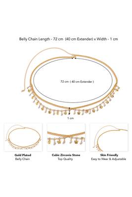 Butterfly style gold plated waist chain dress body belt kamar bandh belly chain 4