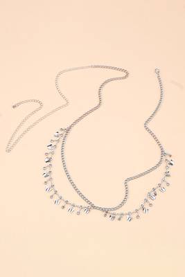 Butterfly style silver plated waist chain dress body belt kamar bandh belly chain 1