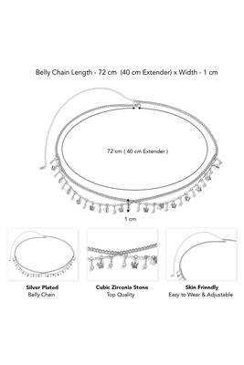 Butterfly style silver plated waist chain dress body belt kamar bandh belly chain 4