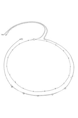 Silver plated contemporary belly chain kamarbandh jewellery for women & girls (set of 2) 1