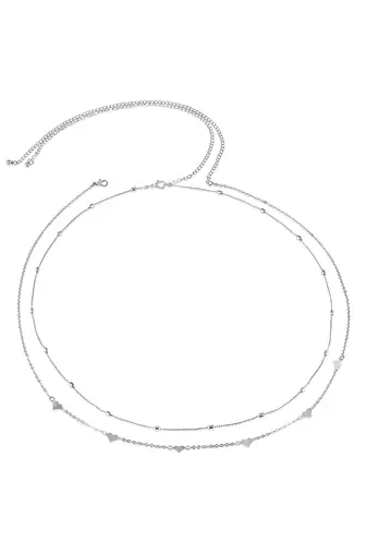 Silver plated contemporary belly chain kamarbandh jewellery for women & girls (set of 2)
