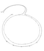Silver plated contemporary belly chain kamarbandh jewellery for women & girls (set of 2)