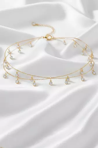 Crystal studded gold plated fancy kamarbandh belly chain waist chain jewellery for women