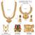Goddess lakshmi gold plated bridal long & short necklace with earrings jewellery set for women