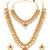 Faux ruby studded gold plated ethnic kamarbandh belly chain jewellery for women & girls