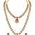 Gold plated faux ruby faux emerald studded ethnic belly chain kamarbandh jewellery for women