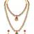 Gold plated faux ruby faux emerald studded ethnic belly chain kamarbandh jewellery for women