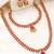 Gold plated faux ruby studded long & short necklace earrings bridal set jewellery for women