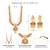 Gold plated faux emerald & pearl studded traditional necklace earrings set jewellery for women