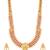 Gold plated faux emerald & pearl studded traditional necklace earrings set jewellery for women
