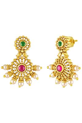 Gold plated kundan studded chuda bangles ethnic jewellery for women (yellow size - 2.6 inch) 5