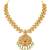 Gold plated cubic zirconia faux ruby & beads studded necklace earrings set jewellery for women