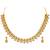 Gold plated cz faux ruby & faux emerald studded necklace earrings set jewellery for women