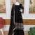Black Color Embroidery Work With Fancy Lace Satin Gown Set