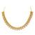 Gold plated cz faux ruby & faux emerald studded necklace earrings set jewellery for women