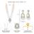 Gold plated white kundan & beads studded ethnic layered necklace earrings set jewellery for women & girls