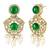 Gold plated peacock style kangan thick bangle traditional jewellery for women (2.6 inch)