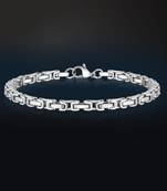 Stainless steel silver plated openable fancy bracelet stylish fashion jewellery gift for men