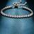 Silver plated cubic zirconia studded adjustable bracelet jewellery for girls & women (px8b37s)