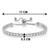 Silver plated cubic zirconia studded adjustable bracelet jewellery for girls & women (px8b37s)
