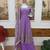 Lavender Color Embroidery Work With Fancy Lace Satin Gown Set