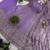 Lavender Color Embroidery Work With Fancy Lace Satin Gown Set