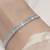 Silver plated white baguette stone studded adjustable charm bracelet jewellery for women
