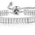 Silver plated white baguette stone studded adjustable charm bracelet jewellery for women