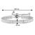 Silver plated white baguette stone studded adjustable charm bracelet jewellery for women