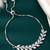 Silver plated cubic zirconia studded adjustable floral bracelet jewellery for women