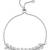 Silver plated cubic zirconia studded adjustable floral bracelet jewellery for women