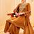 Brown Color Embroidery And Sequence Work Silk Blend Salwar kamiz Set