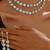 Silver plated cz studded layer necklace & drop earring sparkling jewellery set for women
