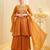 Orange Color Embroidery And Sequence Work Silk Blend Salwar kamiz Set