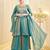 Teal Color Embroidery And Sequence Work Silk Blend Salwar kamiz Set