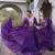 purple faux georgette anarkali gown with kutchi patch work gown For Navratri Set